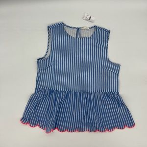 ** NEVER WORN J. Crew girls tank! Super cute!! 💙🤍